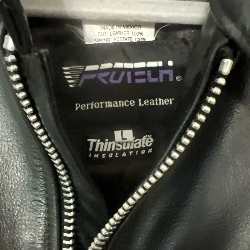 ProTech Performance Real Leather Jacket Thinsulate  Removable Liner Sz L Black - Picture 7 of 16